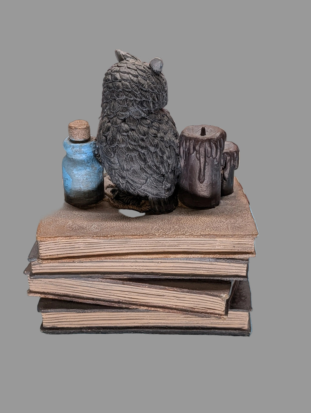 Hibou décoratif assis sur des livres – Figurine, pièce de collection