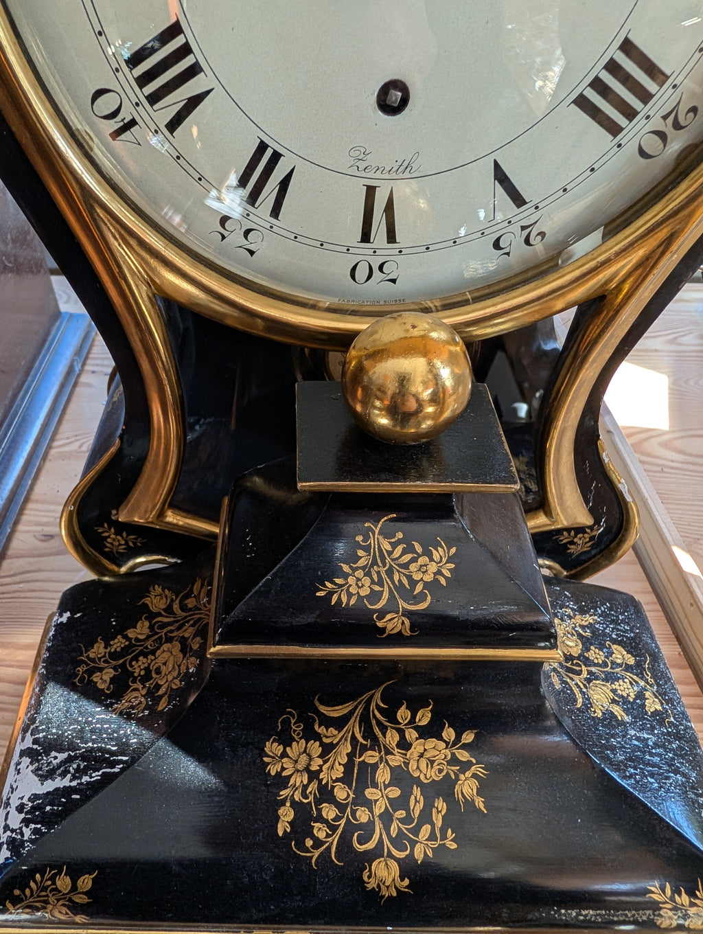 Antike Zenith Pendule Tischuhr um 1900 – Funktionsfähig, 1/2-Stundenschlag