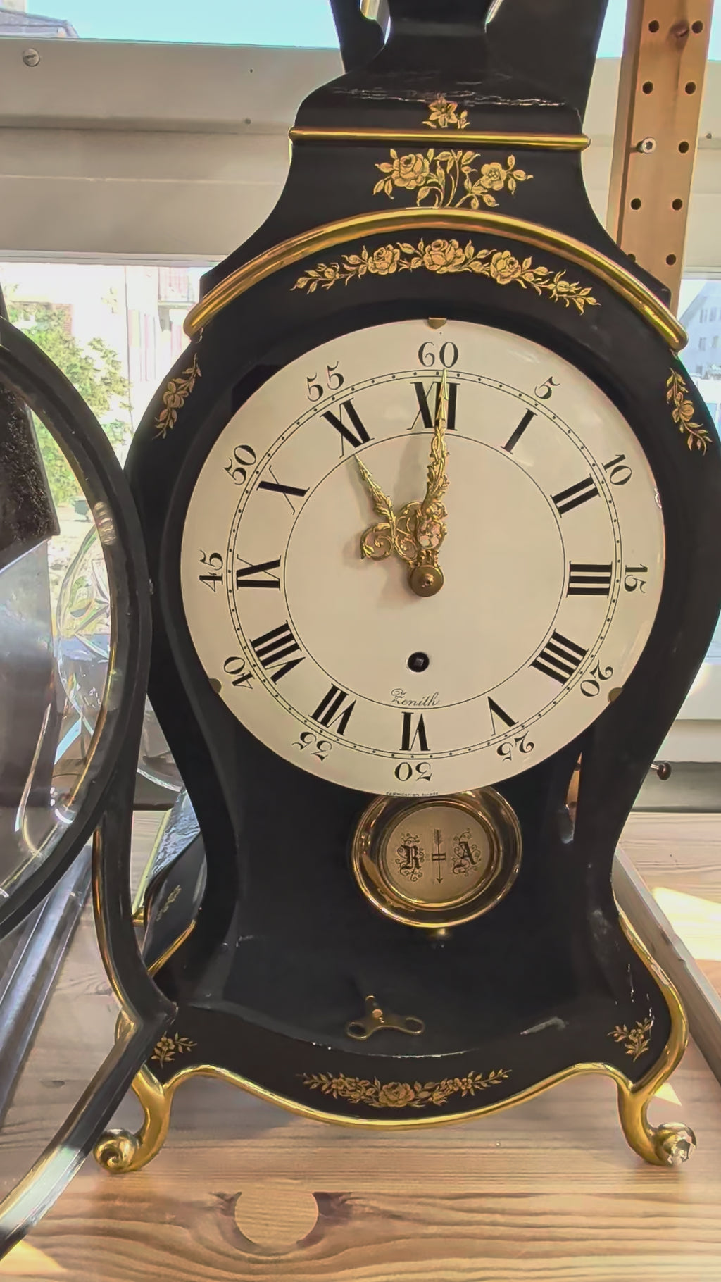 Antike Zenith Pendule Tischuhr um 1900 – Funktionsfähig, 1/2-Stundenschlag