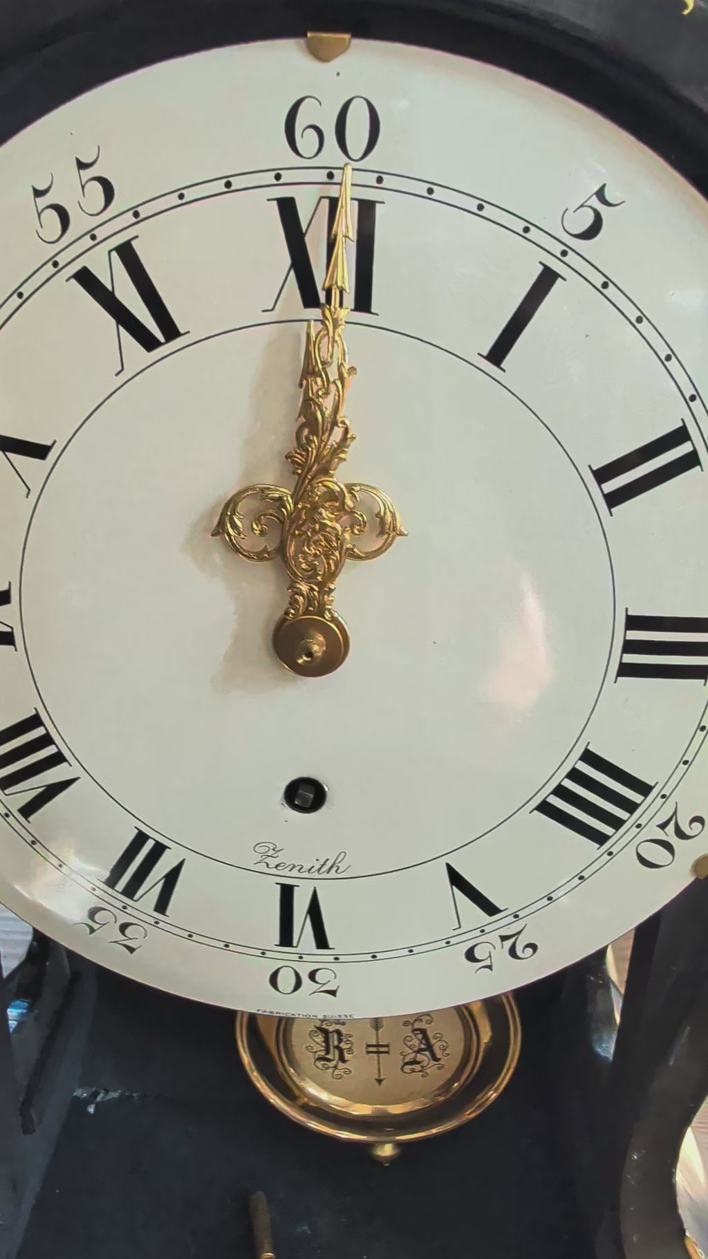 Antike Zenith Pendule Tischuhr um 1900 – Funktionsfähig, 1/2-Stundenschlag