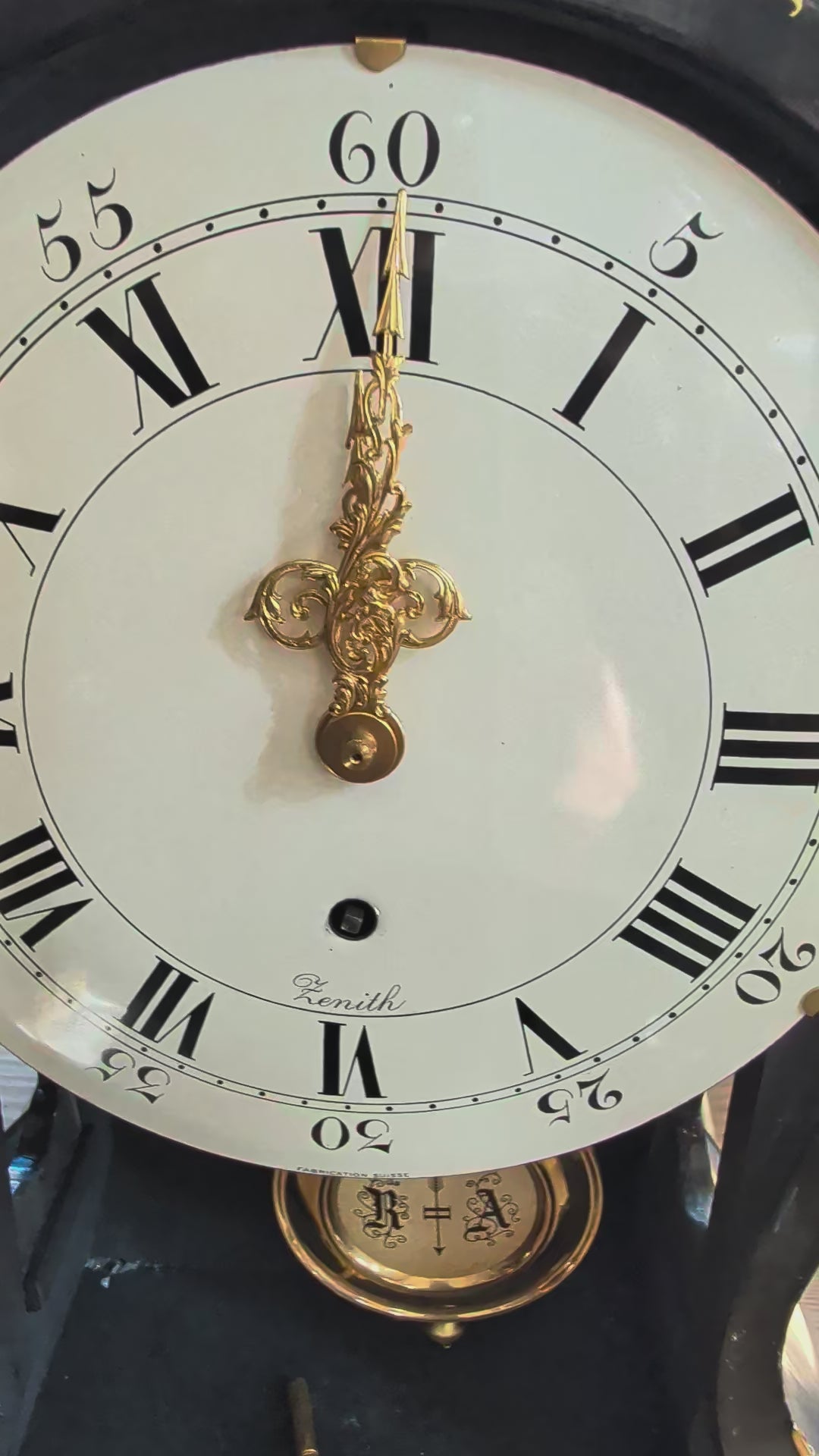 Antike Zenith Pendule Tischuhr um 1900 – Funktionsfähig, 1/2-Stundenschlag
