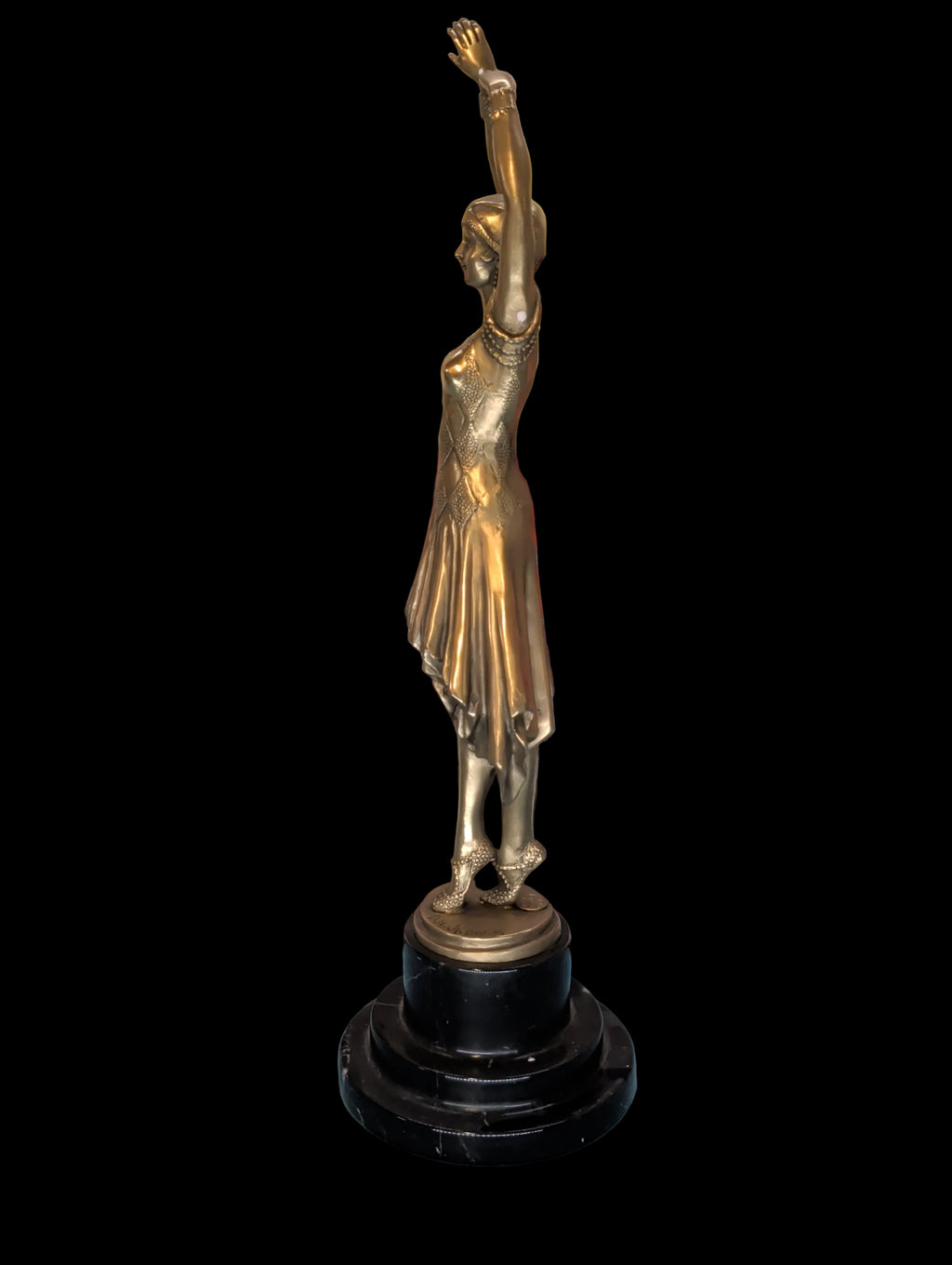 Vergoldete Bronzefigur – 45 cm, Edles Sammlerstück