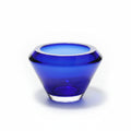 Coupe en verre antique – Bleue, teintée dans la masse – Vase ou chandelier