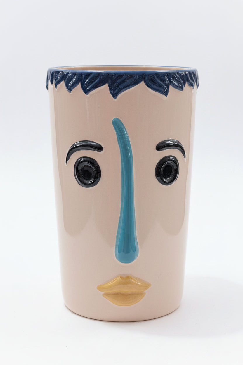Porzellan Skulptur-Vase 29 cm – Kunstvolle Glasvase