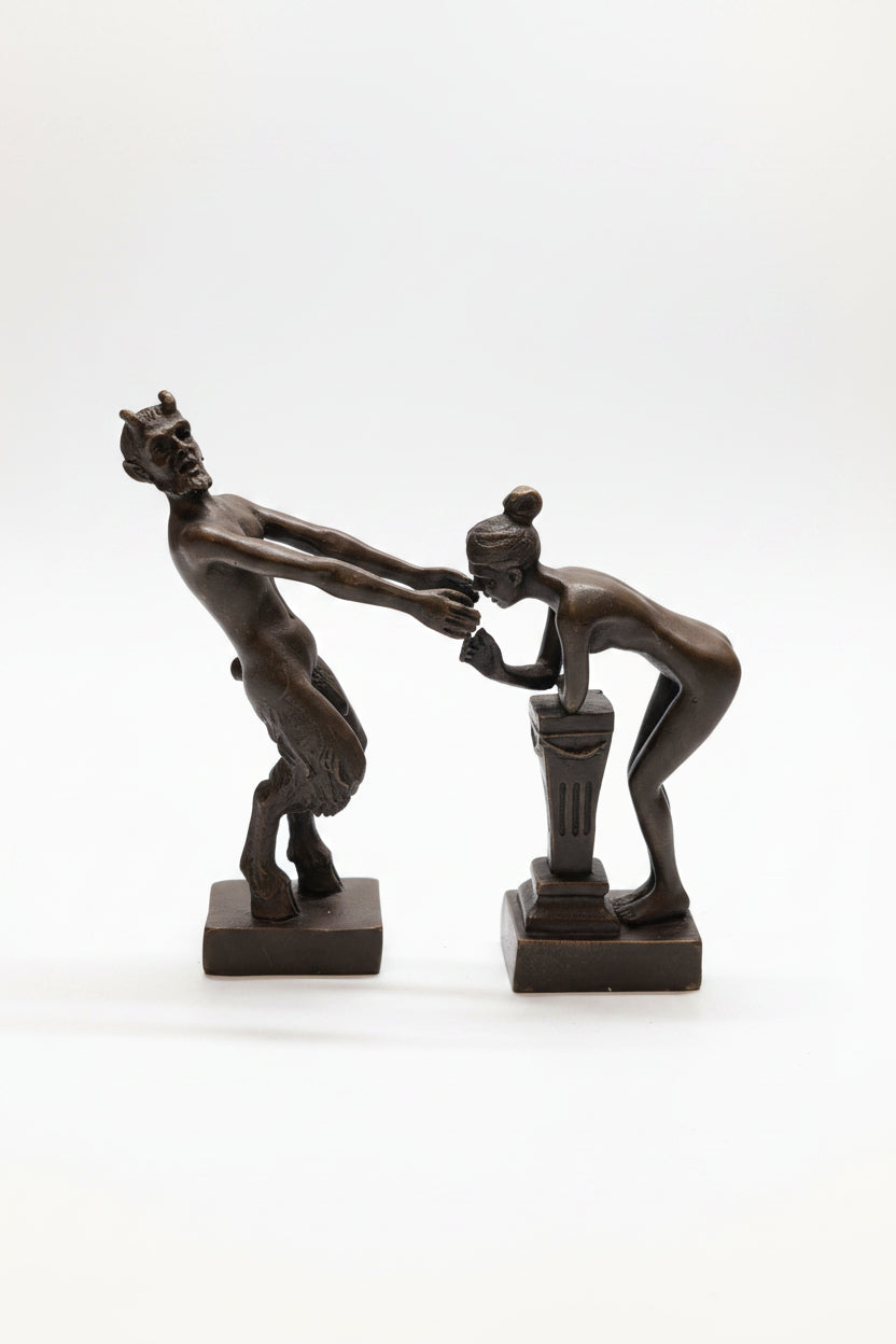 Bronzefigur Paar 2-teilig – Erotische Skulptur, Liebhaberstück