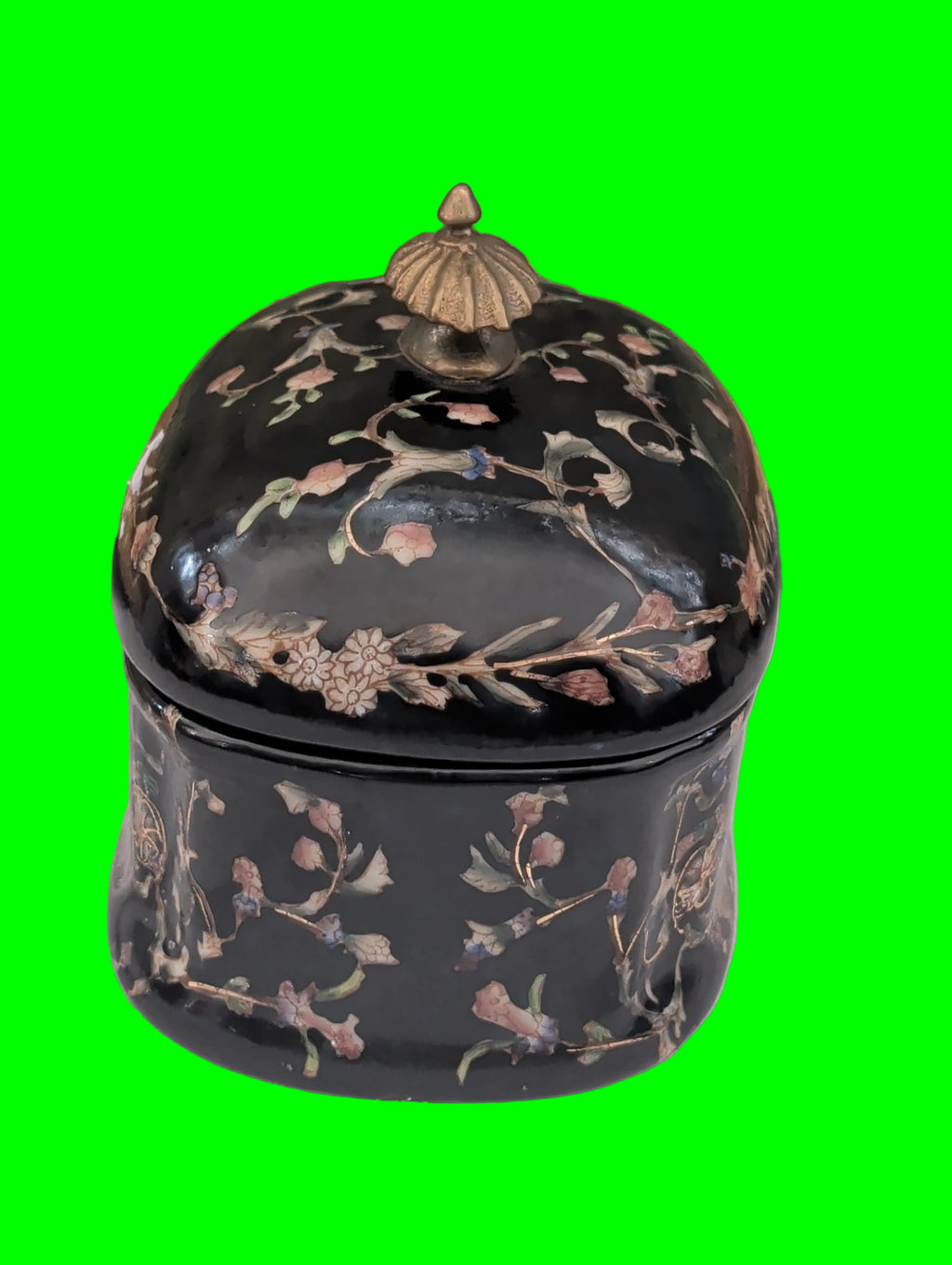 Sucrier en porcelaine avec support en bronze – Décoration de table vintage