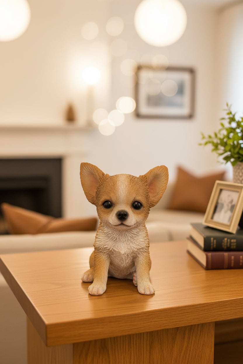 Hundefigur Dekofigur – Trauriger Hund 15 cm, Kunstharz, Innen & Aussen | DecoNostalgie
