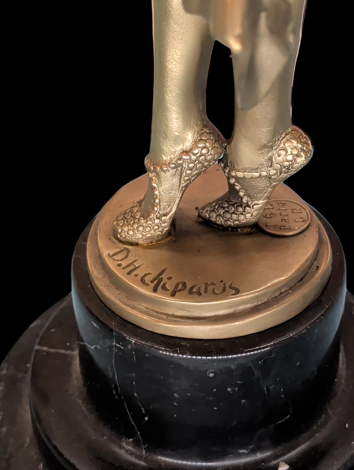 Vergoldete Bronzefigur – 45 cm, Edles Sammlerstück