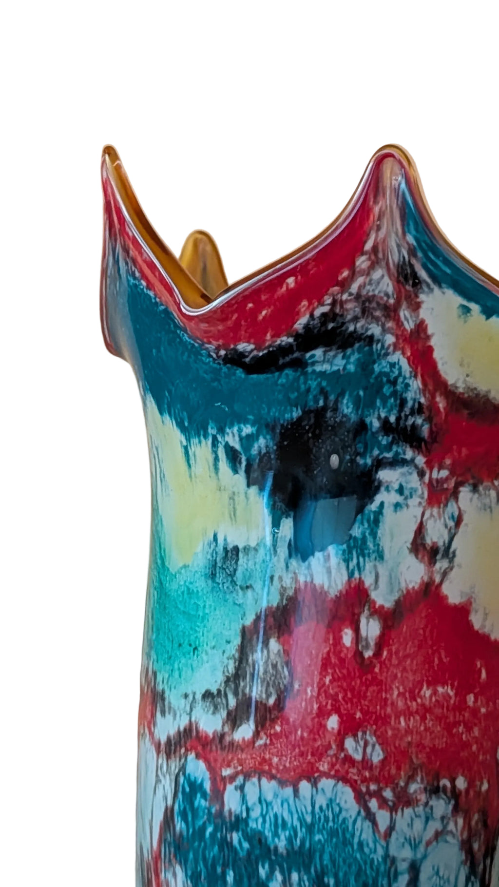 Grosse Murano-Glasvase aus Italien – 42 cm