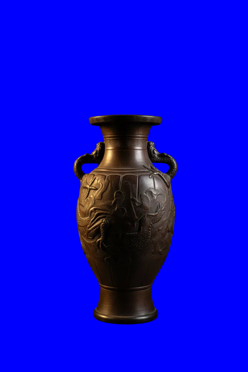 Antike Japanische Bronze-Amphoren-Vase – 19. Jahrhundert, Sammlerstück