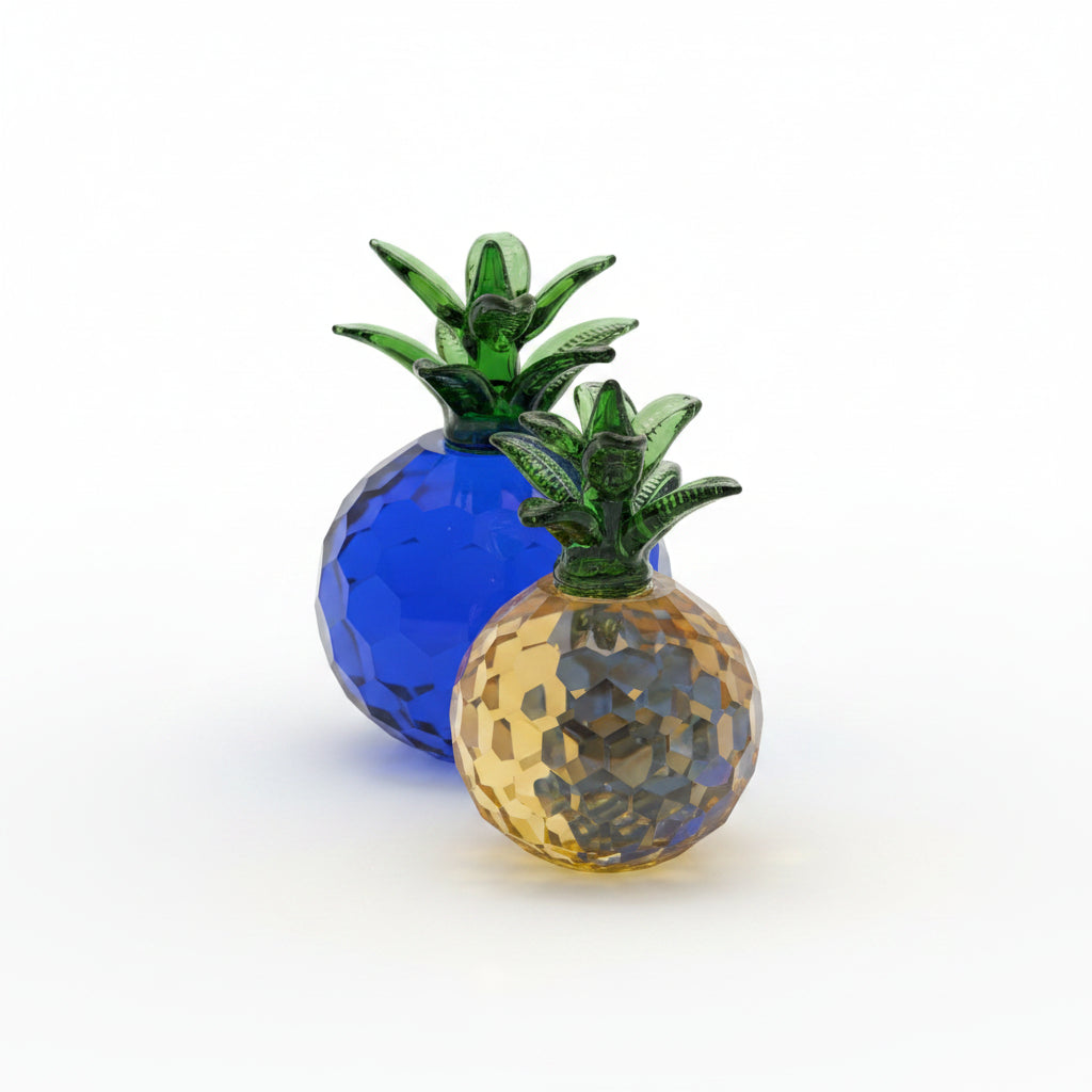 Farbige Glas-Ananas Figur – Dekoratives Kunstobjekt, Liebhaberstück