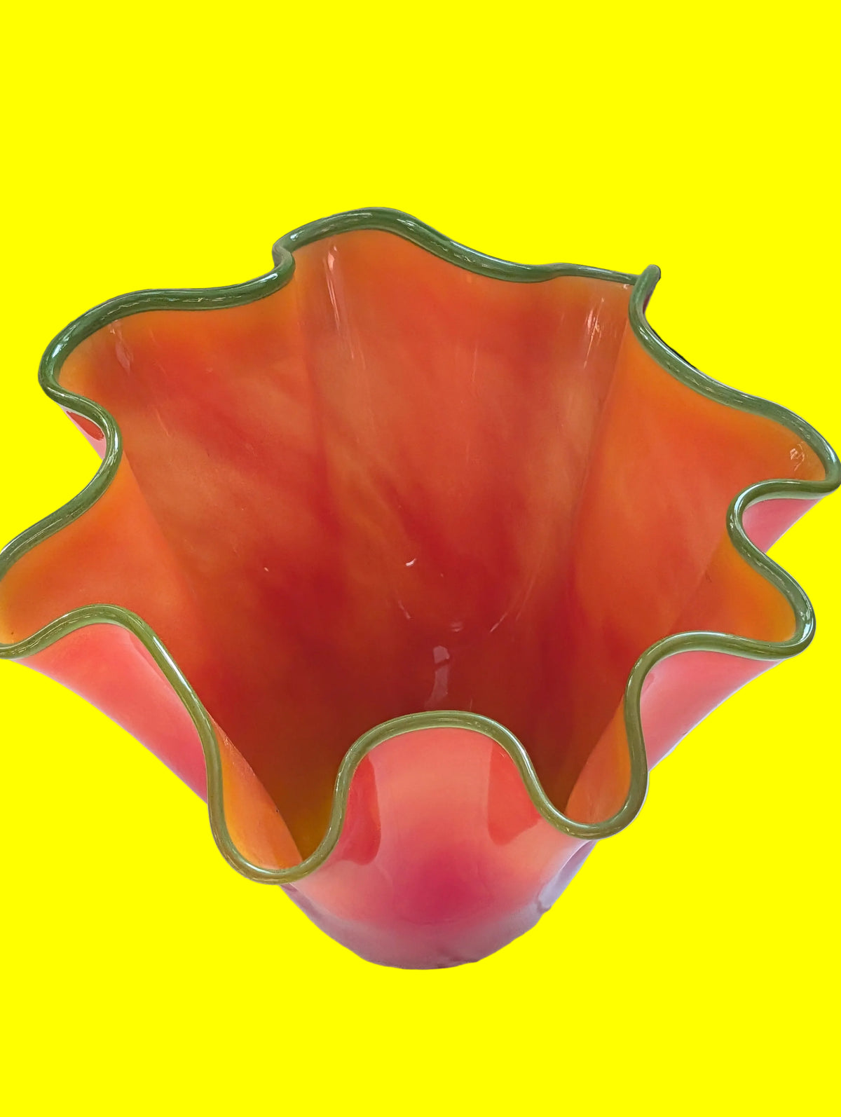 EINE TOP MURANO ?? ROTE BLUMEN VASE TOP ZUSTAND