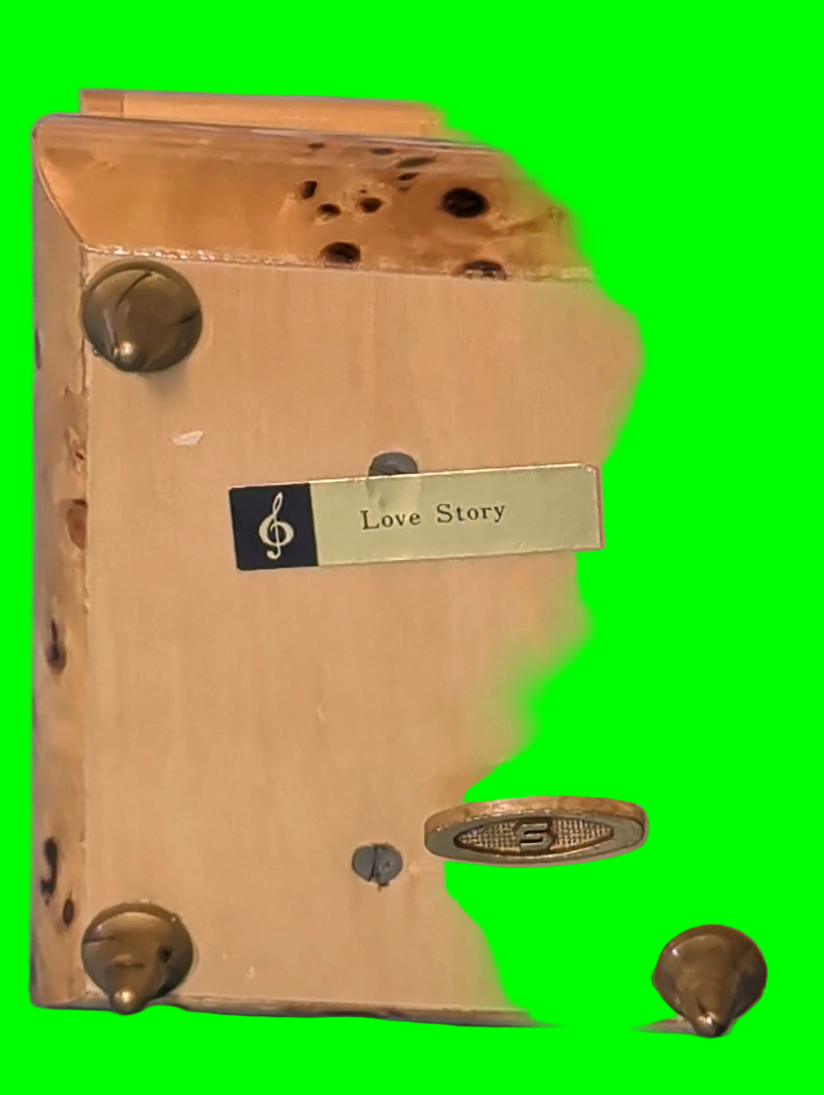 Antike Spieldose aus Holz mit Funktion