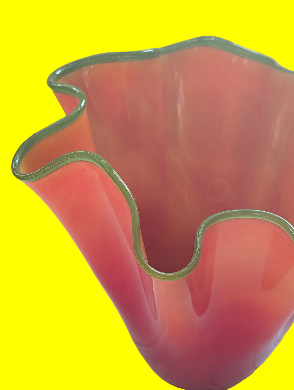 EINE TOP MURANO ?? ROTE BLUMEN VASE TOP ZUSTAND