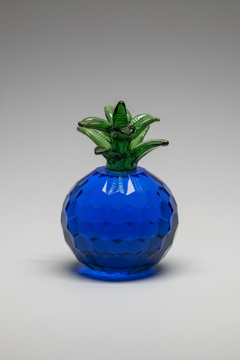 Farbige Glas-Ananas Figur – Dekoratives Kunstobjekt, Liebhaberstück