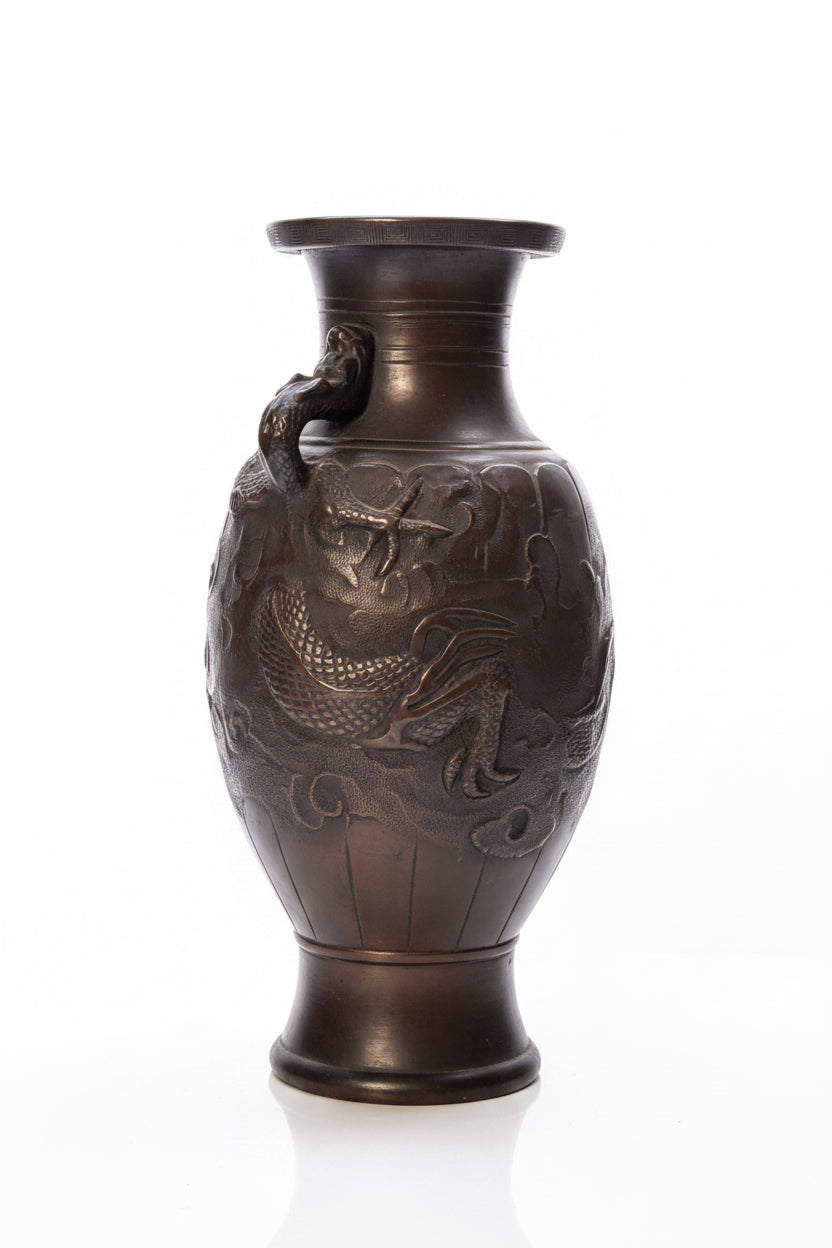Antike Japanische Bronze-Amphoren-Vase – 19. Jahrhundert, Sammlerstück