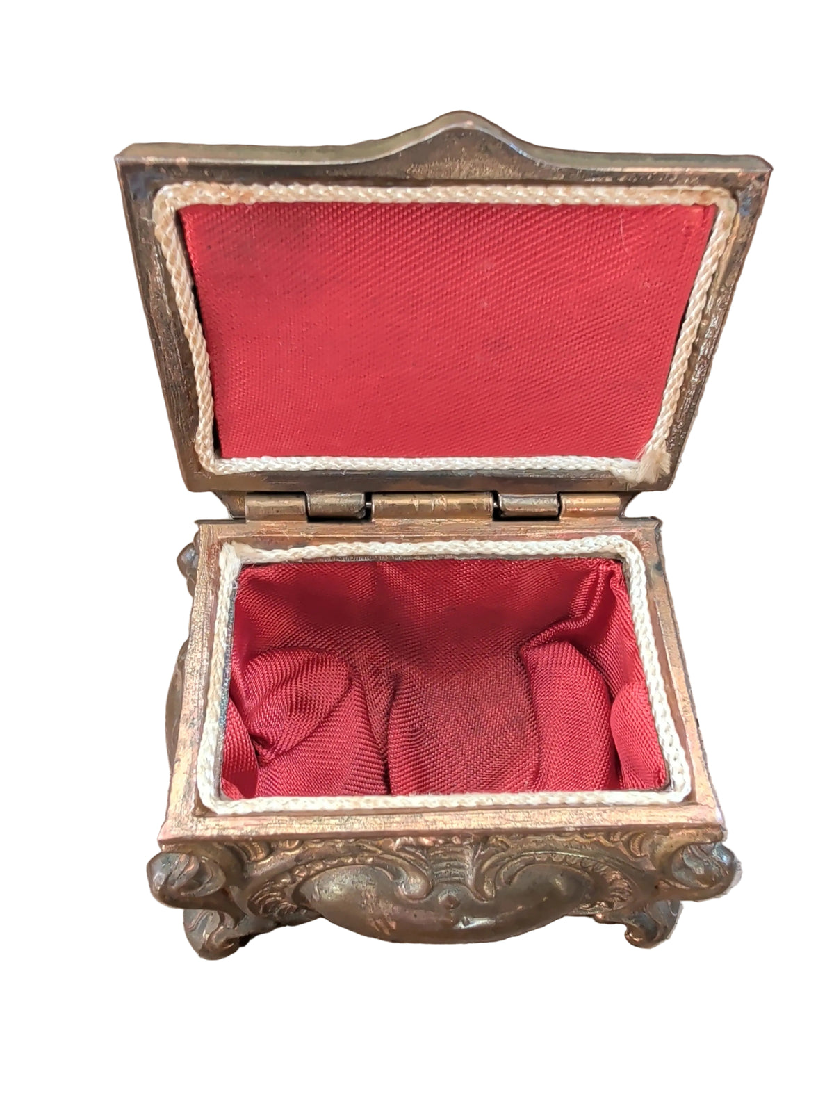 ANTIKE SCHMUCKSCHATULLE BRONZE /  KUPFER SOUVENIR CA.  1960 ER