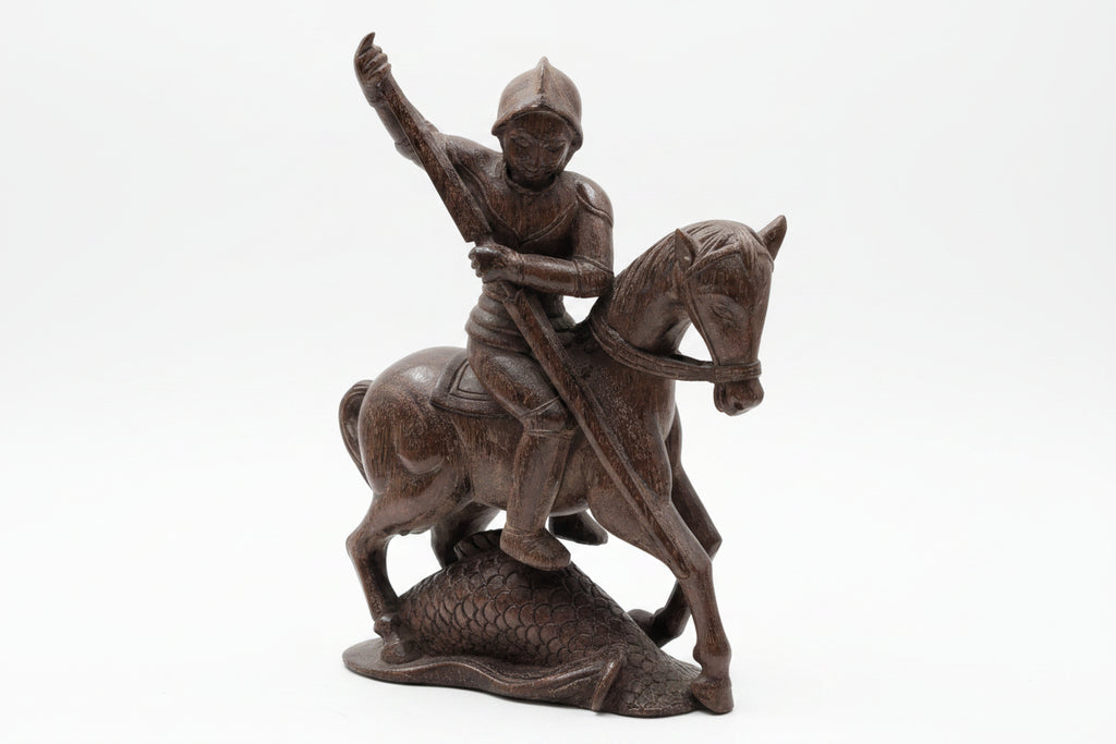 Figurine en bois antique – Sculptée à la main, hauteur 28 cm