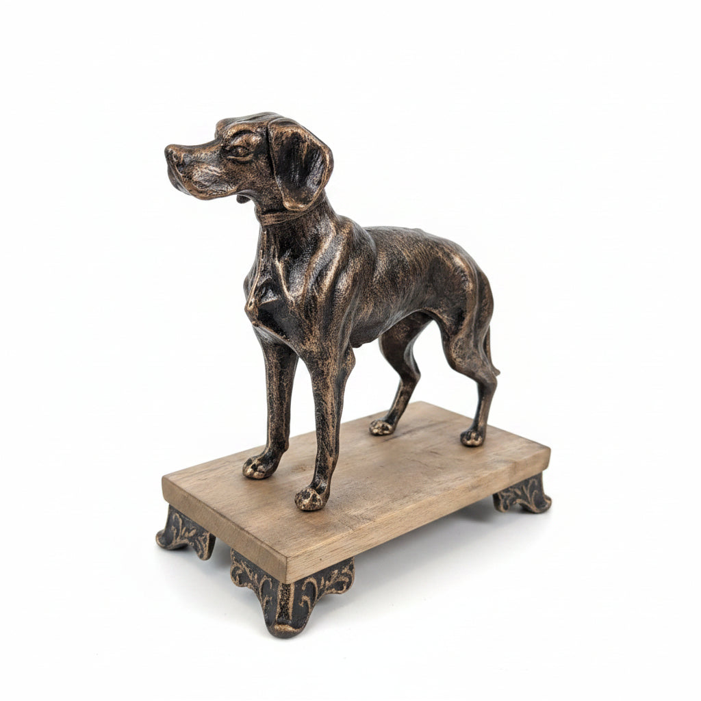Eleganter Greyhound Hund Figur – Dekorative Tierfigur, 12 x 23 cm