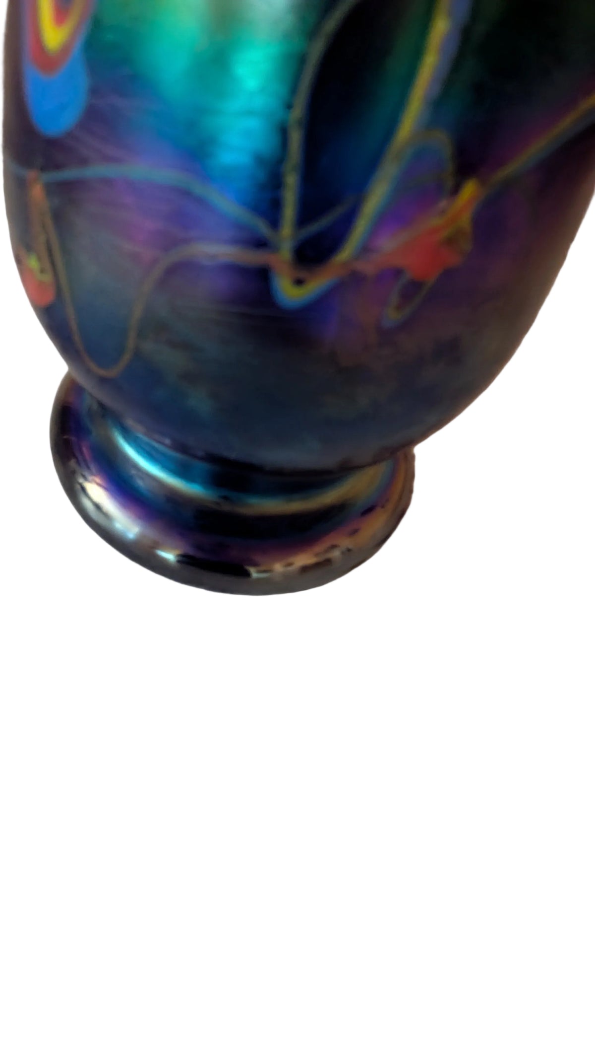Grosse mehrfarbige Loetz-Vase aus Österreich – 60 cm