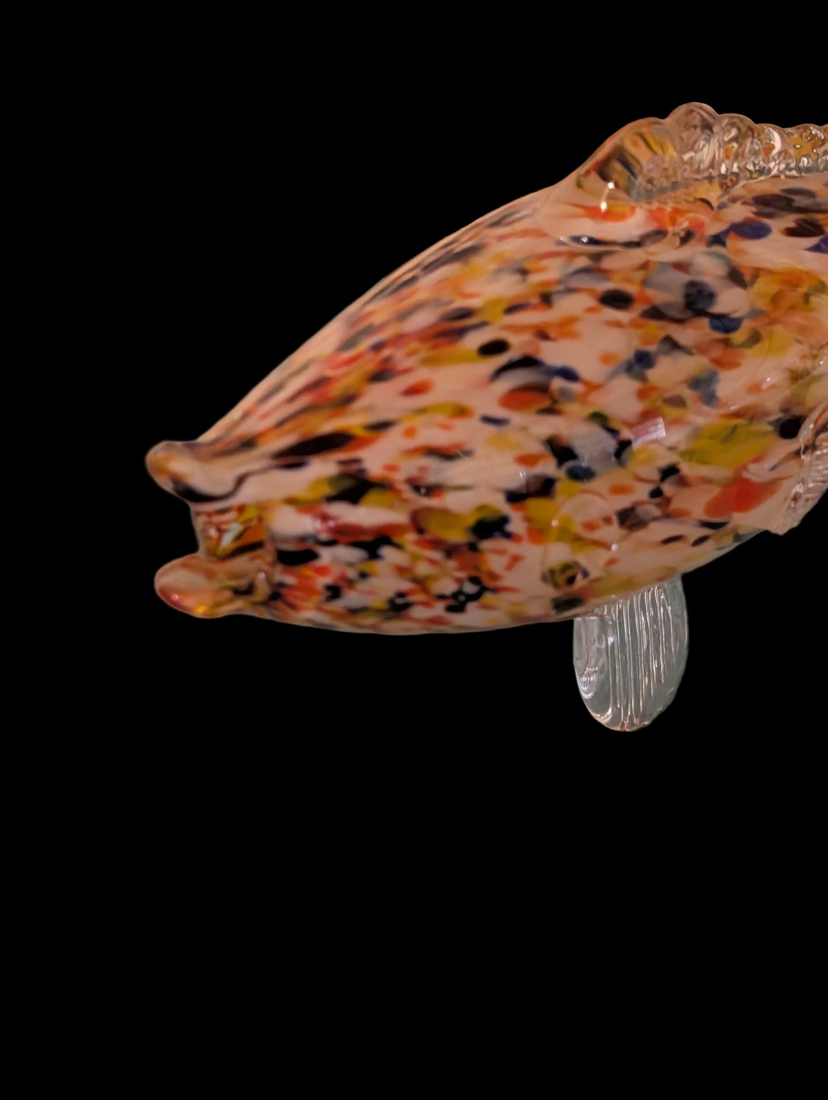 Kunstglas Fischskulptur – Mehrfarbig, Handgefertigtes Sammlerstück