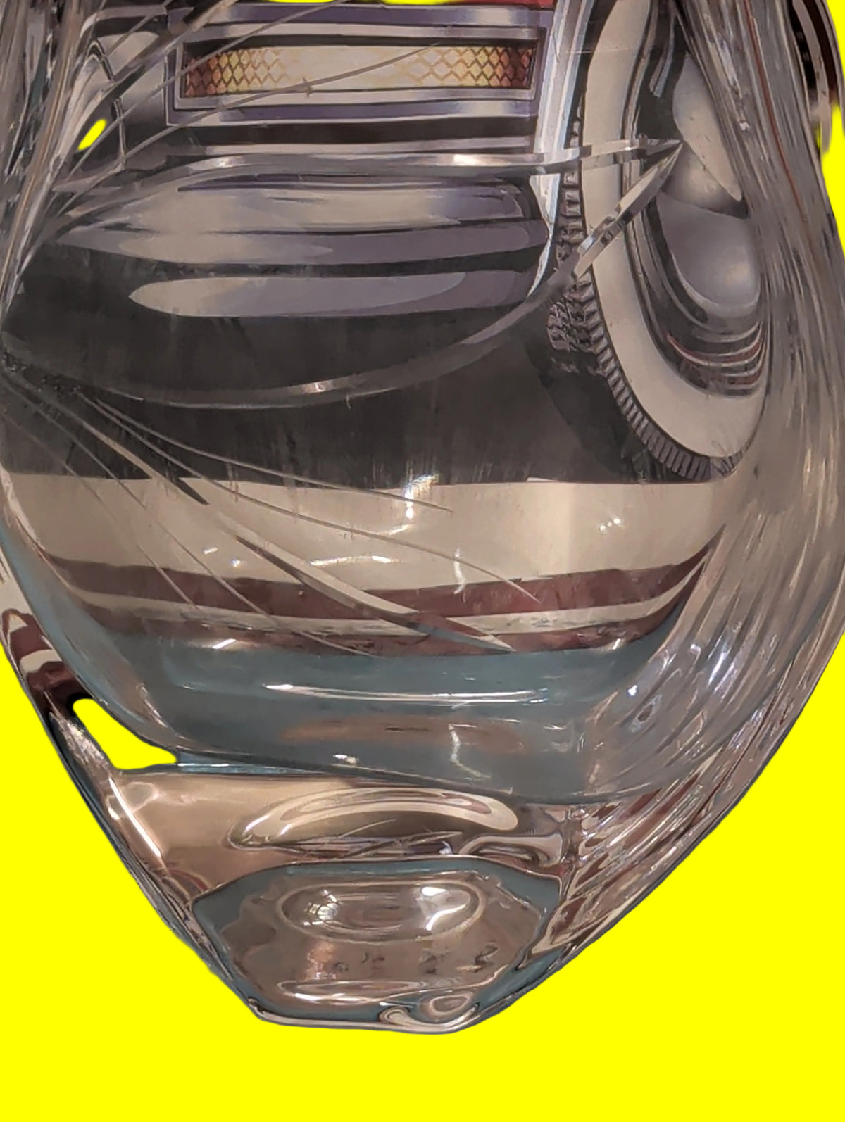Antike Kristallvase Frankreich 1960er – Extravagantes Design, 100% Kristall, 25 cm