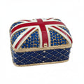 Vintage Emaillierte Union Jack Schmuckdose – Britisches Design, Liebhaberstück